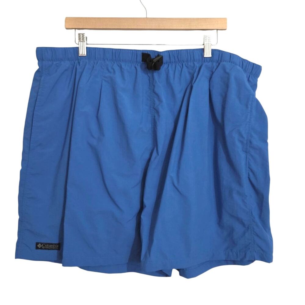 Columbia Belted Elastic Waist Nylon River / Swim Trunks Mesh Lined Pockets XXL